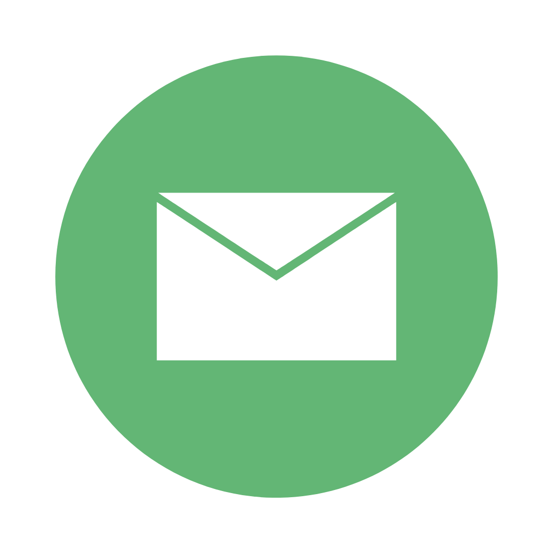 White email icon on green circle